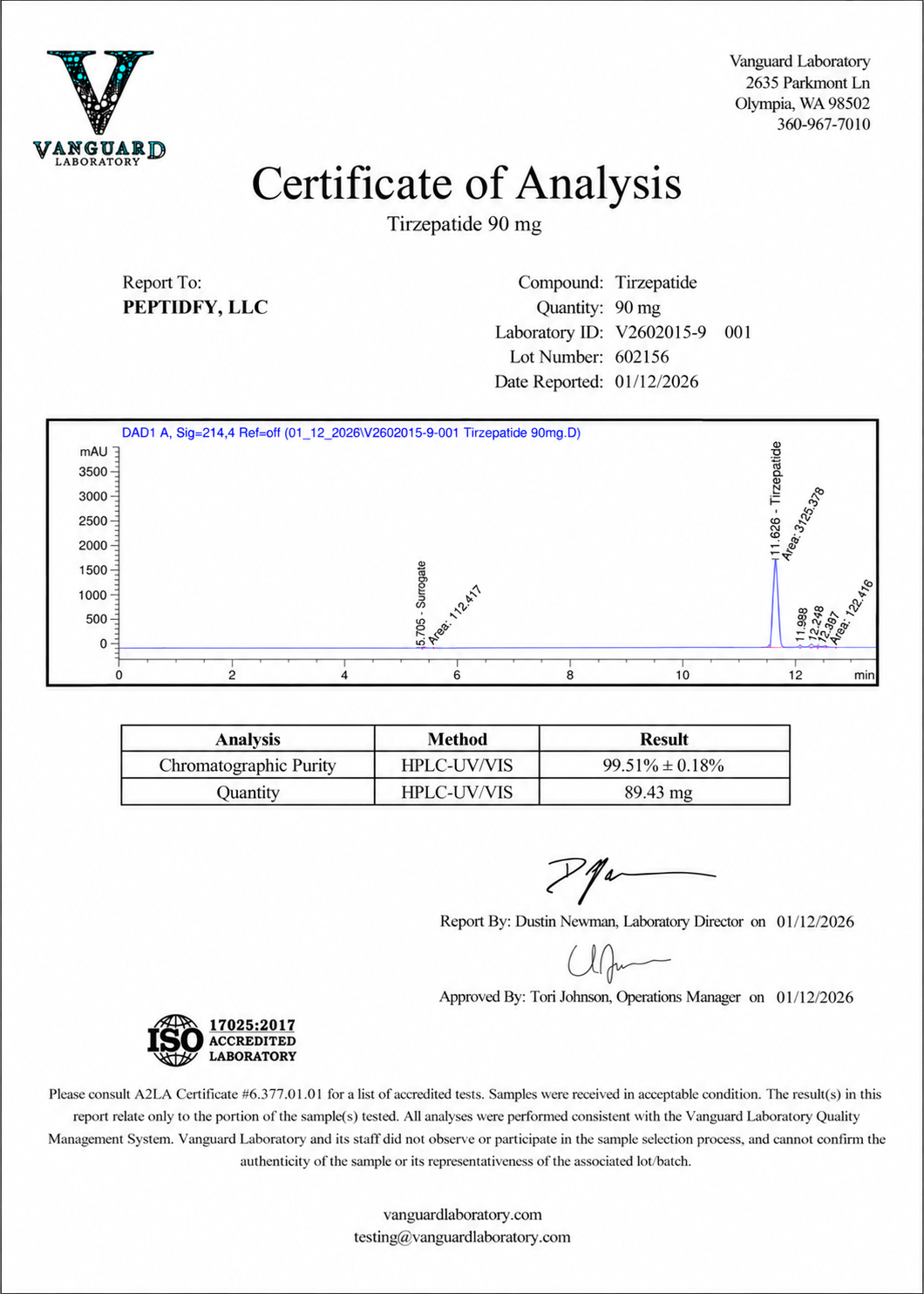 Peptidfy® Tirzepatid 90MG + 3mL Bakteriyostatik Su