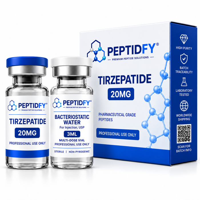 Peptidfy® Tirzepatide 20MG + 3mL Bacteriostatic Water