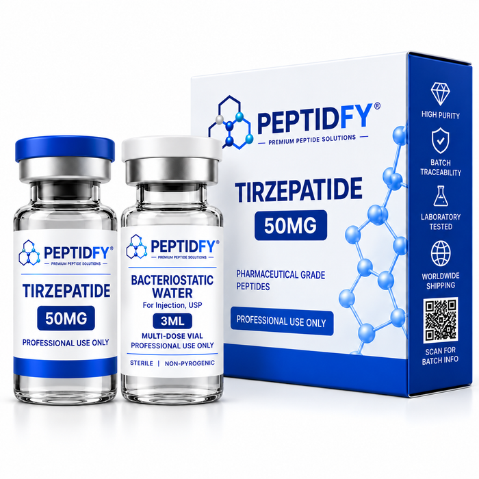 Peptidfy® Tirzepatide 50MG + 3mL Bacteriostatic Water